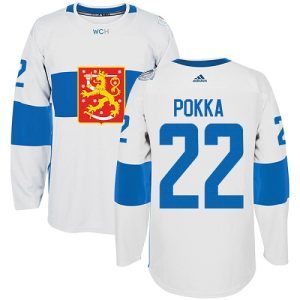 Kinder Team Finland #22 Ville Pokka Authentic Weiß Heim 2016 World Cup